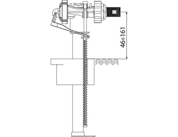 Rubinetto galleggiante per cassetta di scarico wc water esterna 3/8 4