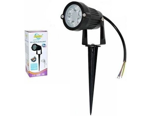 Faretto Led 4000k Faro da Giardino 6w Supporto Picchetto Luce Calda 540lmn IP65
