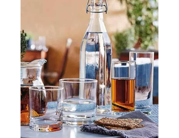 3x Bicchieri da Acqua Mod. Cortina 25.5cl in Vetro Trasparente Bibita Vino 5