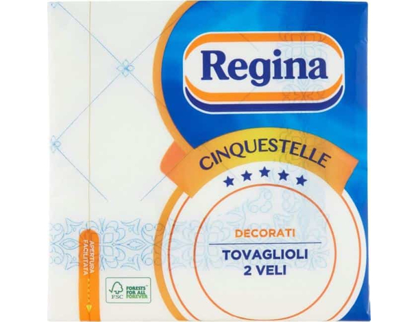 18x confezioni da 43 Tovaglioli Regina Decorati Piegati 2 veli per la cucina