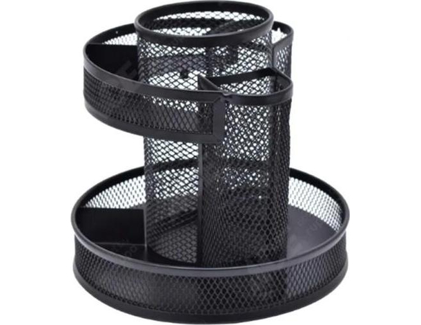 Portaoggetti da Scrivania in Metallo Traforato con 7 Scomparti Portapenne...