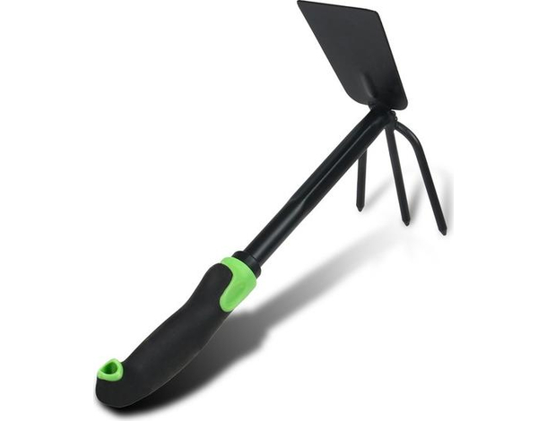 Zappa per Giardinaggio Due Teste Pala Tridente 30cm Manico in Plastica...