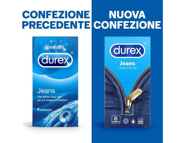 24x Preservativi Jeans Anatomici Classici 4 Scatole da 6 Profilattici Easy-on...