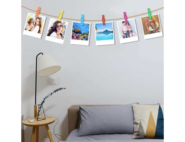 168x Mollette in Legno Appendi Foto 7,2cm Mollettine Colorate Decorazione...