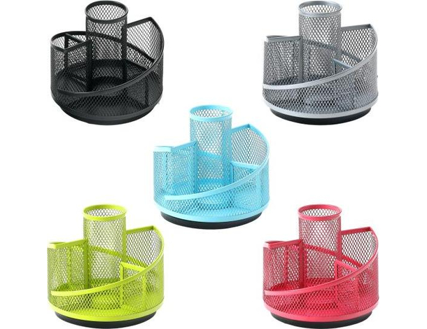 Portapenne da Scrivania Portaoggetti in Metallo Traforato con 5 Scomparti...