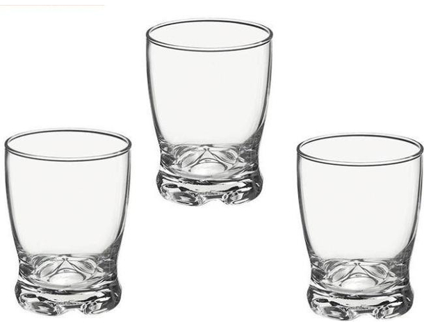 3x Bicchieri da Acqua Mod. Madison 24cl in vetro Trasparente Vino Bibita