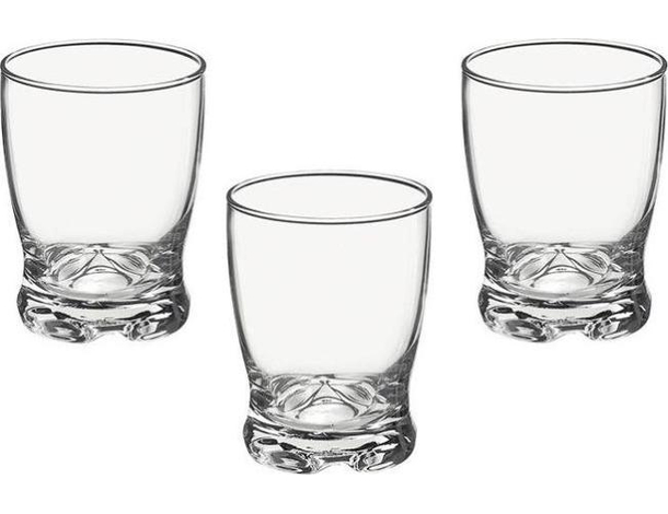 3x Bicchieri da Vino Mod. Madison 18cl in Vetro Trasparente Acqua Drink