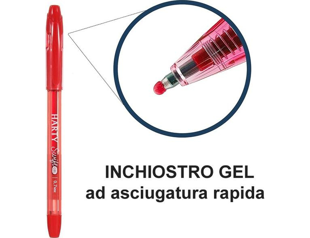 12x Penne a Sfera Inchiostro Gel Punta da 0,7 mm Vari Colori Scuola Ufficio...