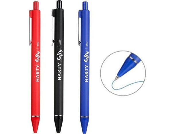 12x Penne a Sfera Softy con Punta da 1 mm Penna Vari Colori Scuola Ufficio...