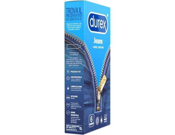 24x Preservativi Jeans Anatomici Classici 4 Scatole da 6 Profilattici Easy-on...