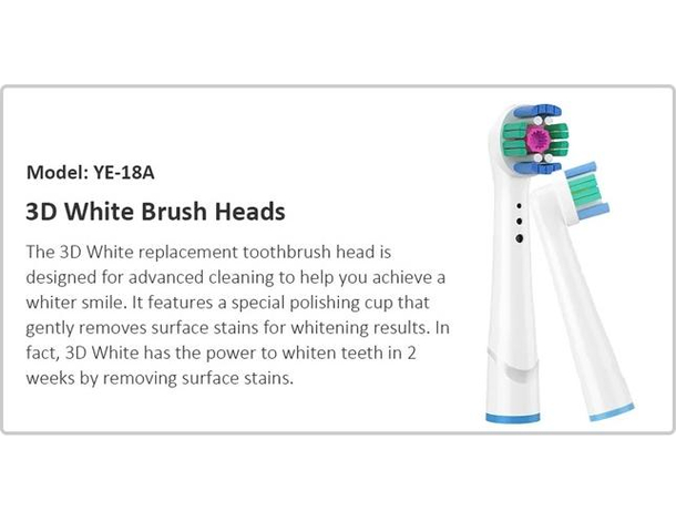 20x Testine di Ricambio Spazzolino Elettrico Compatibile Braun ORAL B YE-18A...