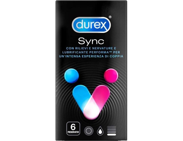 18x Preservativi Ritardanti Lubrificati Sync 3 Scatole da 6 Profilattici...