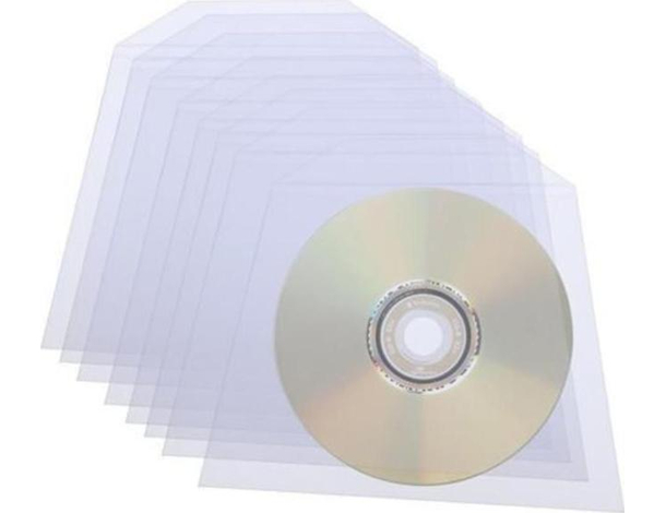 200x Bustine per CD e DVD Trasparenti In Plastica PVC Con Aletta Di Chiusura