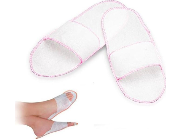 50 Paia Ciabattine Monouso Bianche Aperte da Donna Estetista TNT Ciabatte 100pz