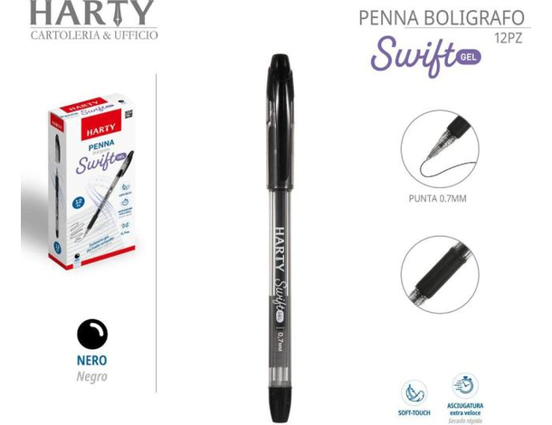 12x Penne a Sfera Inchiostro Gel Punta da 0,7 mm Vari Colori Scuola Ufficio...