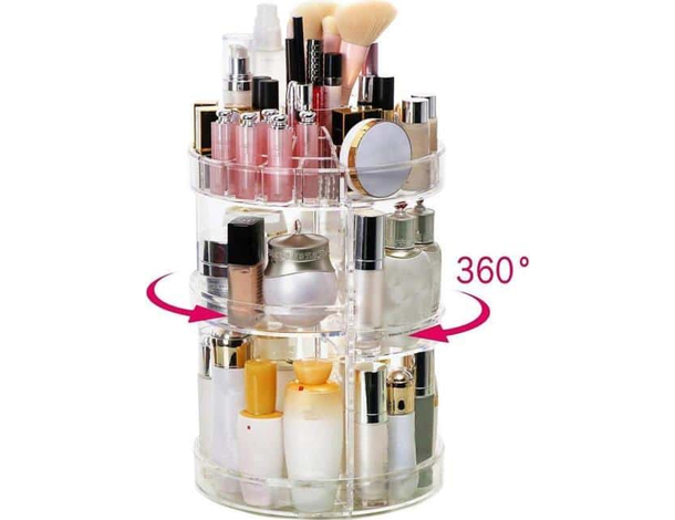 Organizzatore Girevole Porta Trucco Cosmetici Box Trucchi Make Up Mascara 18288
