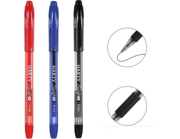 12x Penne a Sfera Inchiostro Gel Punta da 0,7 mm Vari Colori Scuola Ufficio...