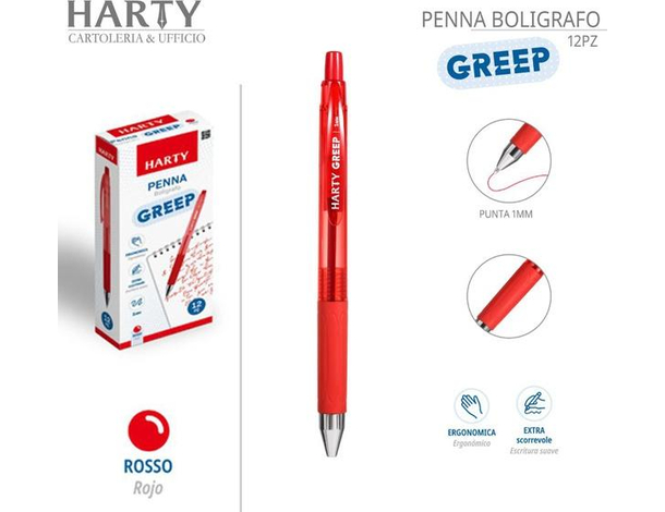 12x Penne a Sfera Greep con Punta da 1 mm Vari Colori Scuola Ufficio Casa...