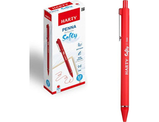 12x Penne a Sfera Softy con Punta da 1 mm Penna Vari Colori Scuola Ufficio...