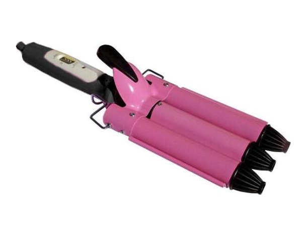 Piastra Arriccia Capelli Tre Rami Ondulatore Professionale Capelli Mossi 50w...