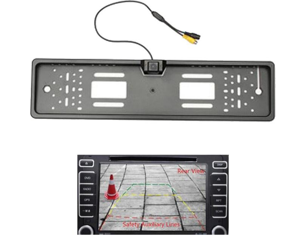 Porta Targa Auto Camion Telecamera Retromarcia Visione Notturna 170 Gradi Retro