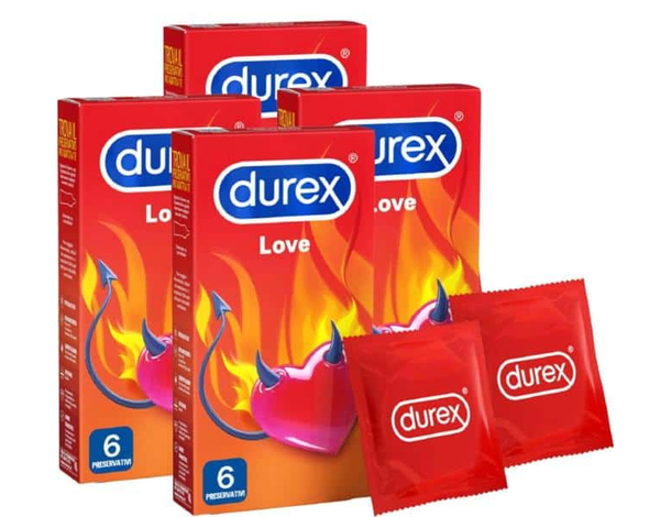24x Preservativi Love Easy 4 Confezioni da 6 Profilattici Classici Lubrificati