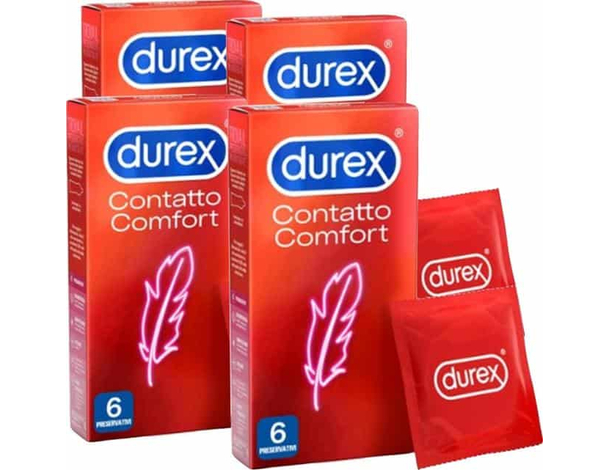 24x Preservativi Contatto Comfort 4 Scatole da 6 Profilattici Sottili...