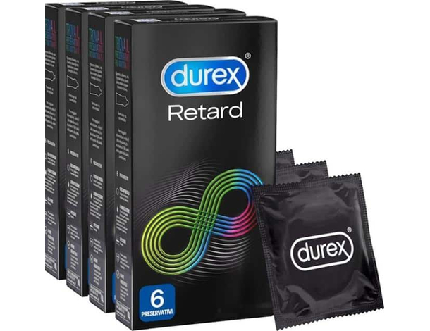 24x Preservativi Ritardanti Retard 4 Scatole da 6 Profilattici Lubrificati