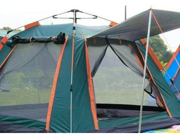 Tenda da Campeggio 4-5 Posti Persone Impermeabile Automatica Anti-UV...