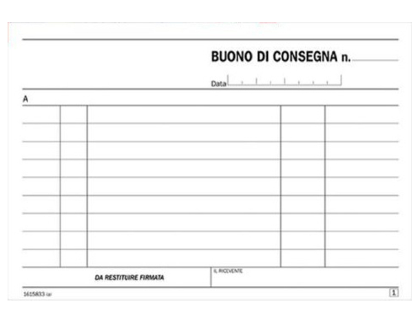 5x Blocco Buoni di Consegna 33 Moduli Triplice Copia Autoricalcanti Datati 2