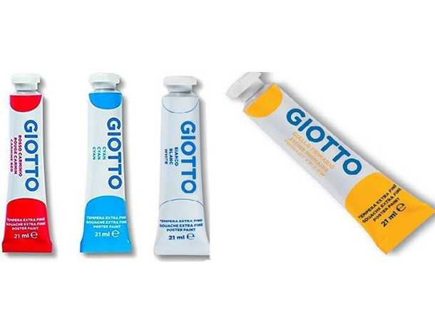 Box da 108 Tempere per la Scuola Scatola Pittura Disegno 12 Colori da 21ml 3