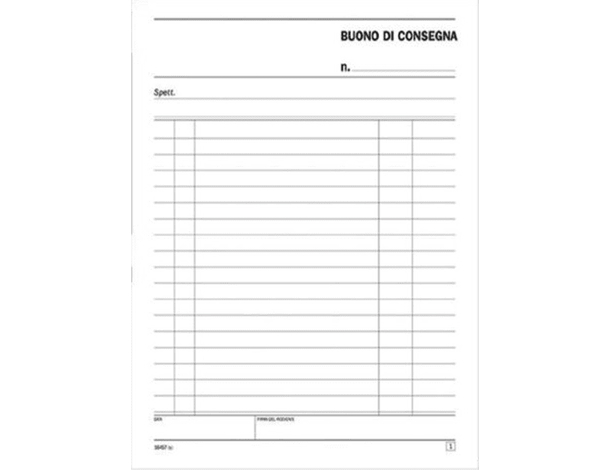 5x Blocchi Buoni di Consegna da 50 Moduli Duplice Copia Auto Ricalcanti con...