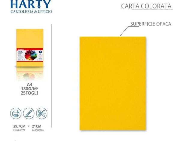 50x Fogli Carta Colorata A4 21x29cm 180 gr Vari Colori Risma di Carta (Ambra)