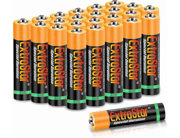 72x Batterie AA Stilo 1.5V 3 Pacchi da 24 Pile Cariche Lunga Durata Extrastar R6