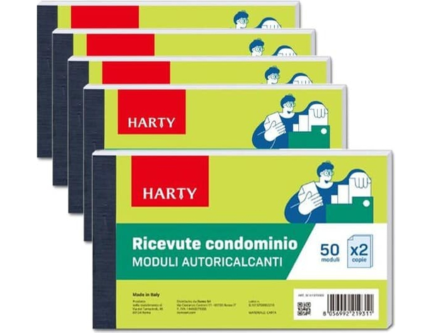 5x Blocchi Ricevute Condominio AutoricalcantI Duplice Copia 50 Moduli Documenti