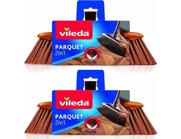 2x Scopa 2 in 1 per Parquet Ricambio x Pavimenti Delicati Pulizia Interni