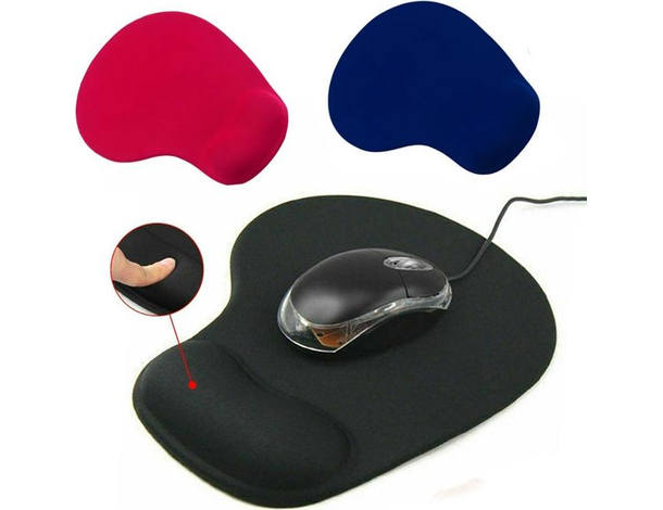 Mouse Pad Tappetino Design Ergonomico Morbido Poggia-Polso in GEL Colore Casuale