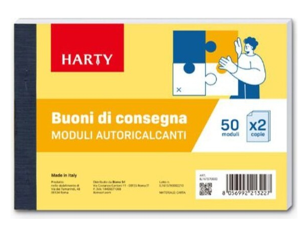5x Blocco Buoni di Consegna 50 Moduli Duplice Copia Autoricalcanti Data...