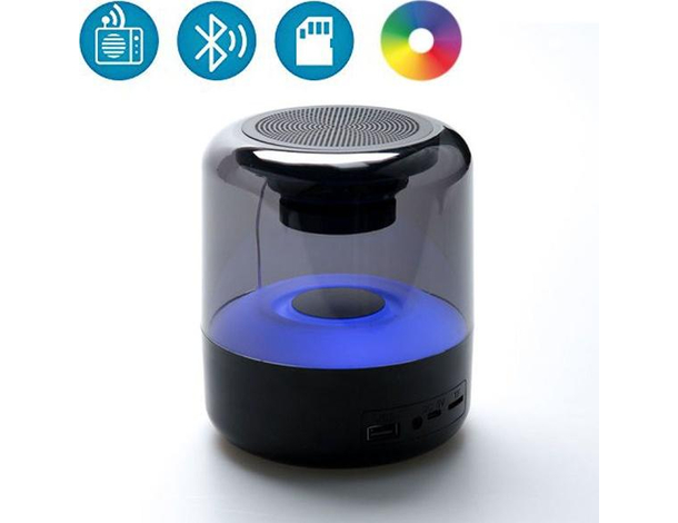 Mini Speaker Bluetooth Portatile Cassa Wireless con Led RGB AUX USB TF Card