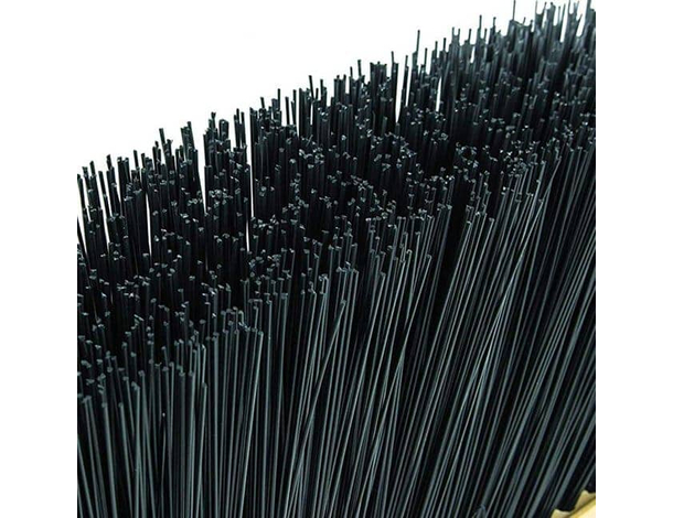 2x Scopa Nera in Setole Rigide PVC Verniciato Pavimenti Casa Interni Pulizia...