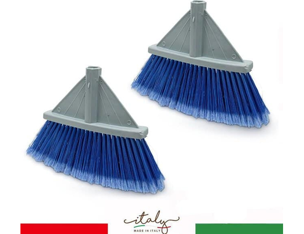 2x Scopa Alta Sottile Pulizia Pavimenti Cattura Sporco con Setole Casa