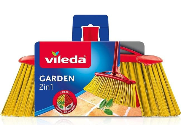 Scopa Garden 2 in 1 per Esterni da Giardino per Fogliame Pulizia Esterno