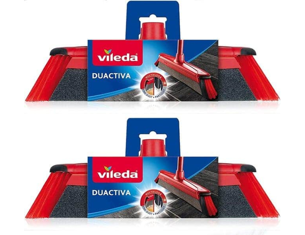2x Scopa Duactiva per Pulizia Pavimenti Interni Cattura Polvere Capelli Sporco