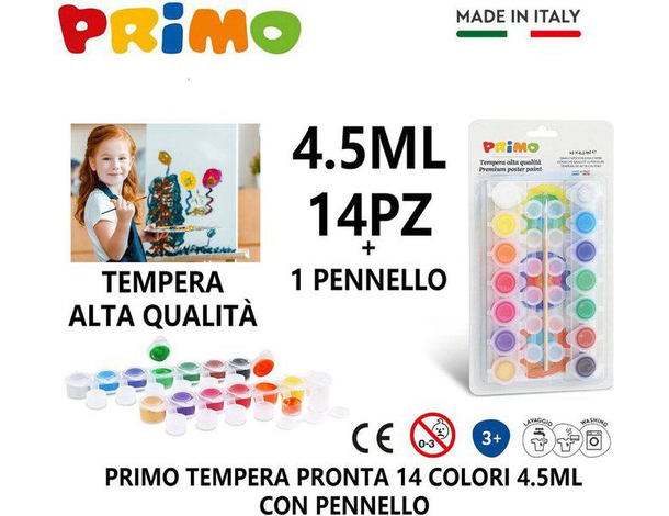 Set per Pittura Disegno con Tempere Colorate da 14 Colori Bambini Scuola...
