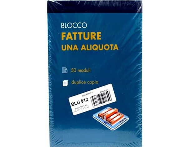 10x Blocco Fatture Aliquota Singola in Duplice Copia 50 Fogli Documenti Lavoro