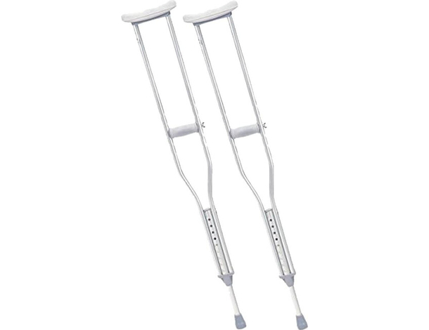 Coppia Stampelle Ascellari in Alluminio Altezza Regolabile Impugnatura Comfort