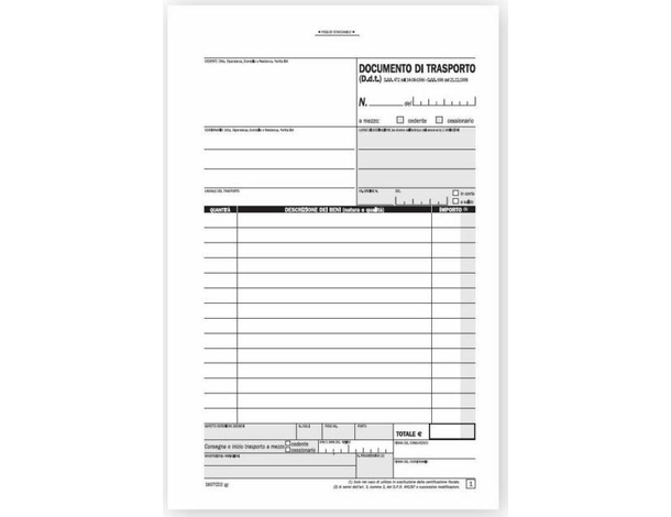 5x Blocchi Documenti di Trasporto 21.5x14.8cm 50 Moduli Duplice Copia con...