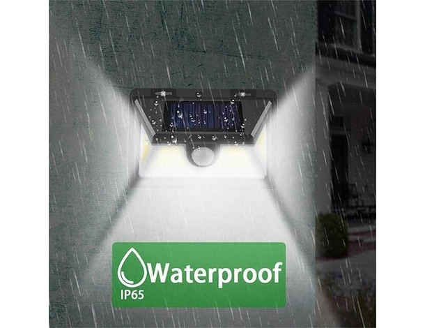 Lampada Faro Faretto da Esterno ad Energia Solare LED COB Sensore di...