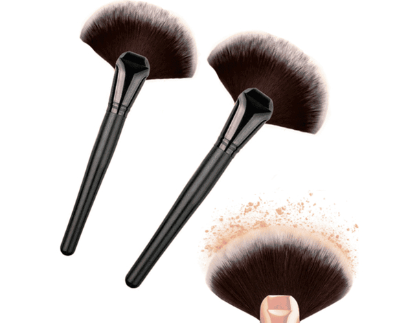 2x Pennello Professionale per Make Up Cosmetici Trucco Viso Bellezza Fard
