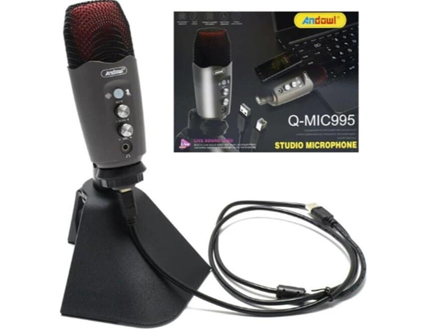 Microfono Condensatore Professionale Plug&Play Jack 3.5 Studio di Registrazione